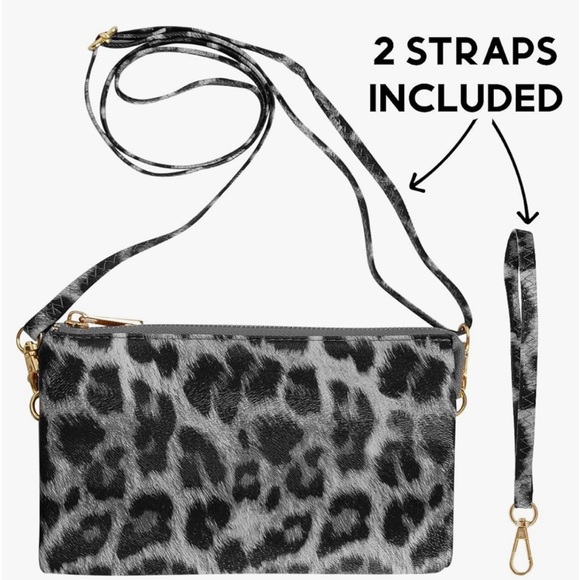 Leopard dual crossbody wristlet purse~ - Picture 6 of 10